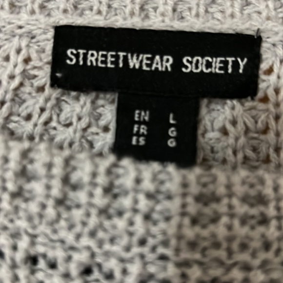 Gray waffle knit sweater - Picture 3 of 4